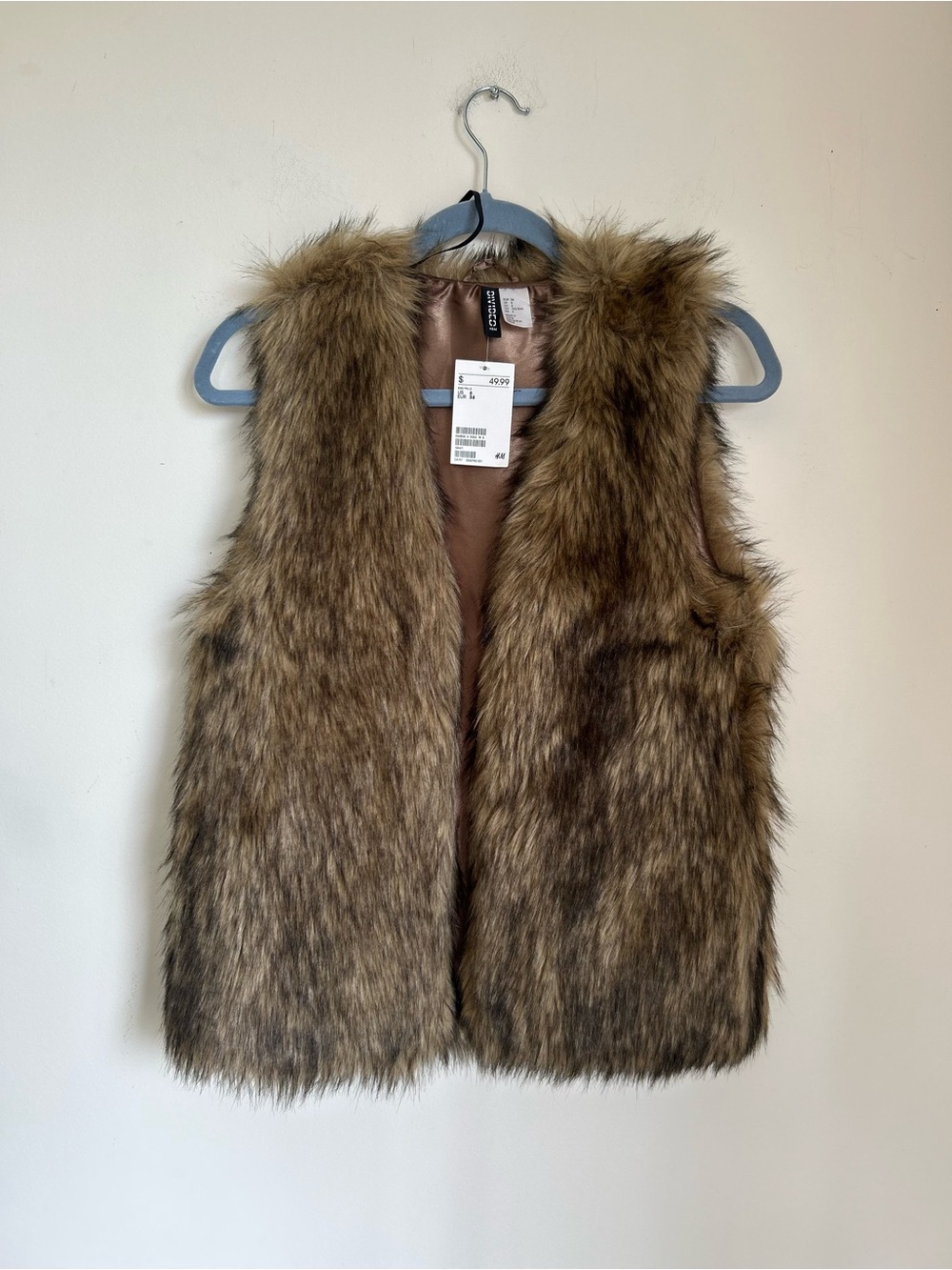Faux Fur Vest - Brown